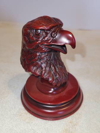 Vintage American Eagle Red Resin Figurine. Signed 1986 1