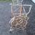 White Cast Iron Treadle Sewing Machine with wheel Miss Left Back leg. 7 thumbnail