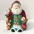 Large Vintage 2002 Santa Cookie Jar with Wine Stopper 10.5" Snowflake Globe CBK 1 thumbnail