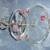 Vintage 2 Tier Frosted Clear & Pink Flowered (Calla Lily) Glass Candy 5 thumbnail