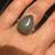 Sterling Silver Ring with Natural Green Pear Stone (size 6) 2 thumbnail