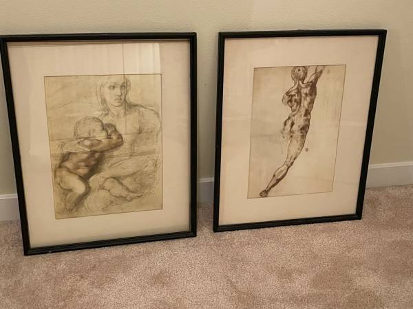 Pair of Michelangelo’s Framed Prints 1