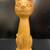 Vintage Folk Art Hand Carved  Wood Cat 11” Tall some wear on tip of ea 1 thumbnail