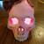 Ceramic Human Skull With Mouse  Lighted  Halloween Decoration 3 thumbnail