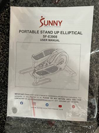 Portable stand up elliptical 1