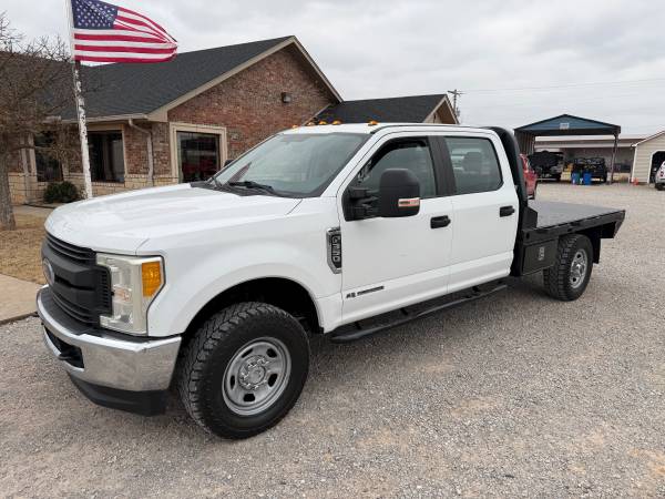 2017 FORD F350 CREW CAB SRW DIESEL 4WD FLATBED 1