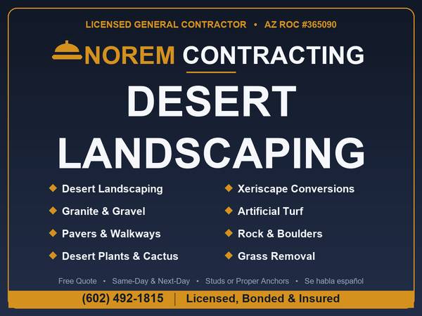 Desert•Landscaping•Xeriscape•Conversion•Design•Installation•Lawn•R 1