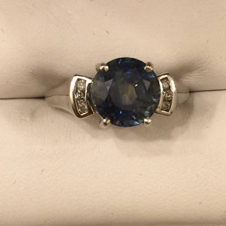 DIAMOND Sapphire 14K RING 1