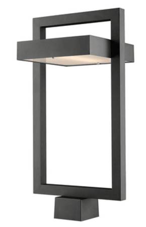 Z-Lite 566PHBS-BK-LED Luttrel 22" LED Outdoor Post Light Square  Black 1