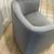 Brand New Gray Velvet Barrel Chair Sitting Accent Side Arm Chair 4 thumbnail