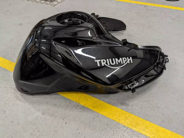 Triumph Tiger 800 Fuel Tank - Storm Black - New 1