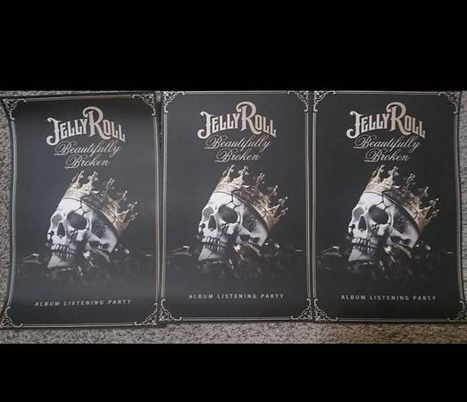 JELLY ROLL beautiful broken  music poster 3 total 1