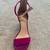 Women's Magenta Sueded Stiletto Dress Sandals 2 thumbnail