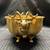 Vintage Brass Jardinière Scalloped Oval Bowl with Rams Head Handles and Paw Fee 4 thumbnail