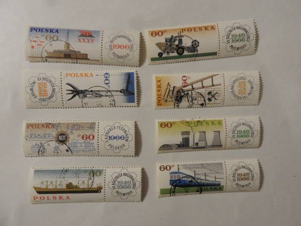 1966 Polska Stamps - Set of 8 1