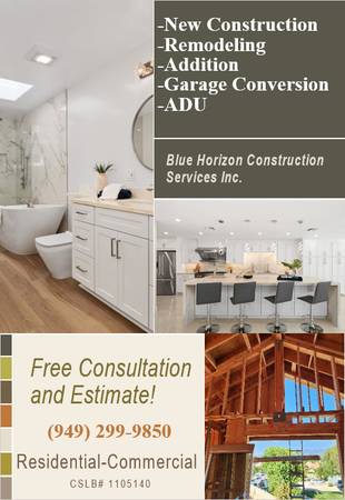 *** Contractor | New Construction | Remodeling | ADU | Garage Conv *** 1