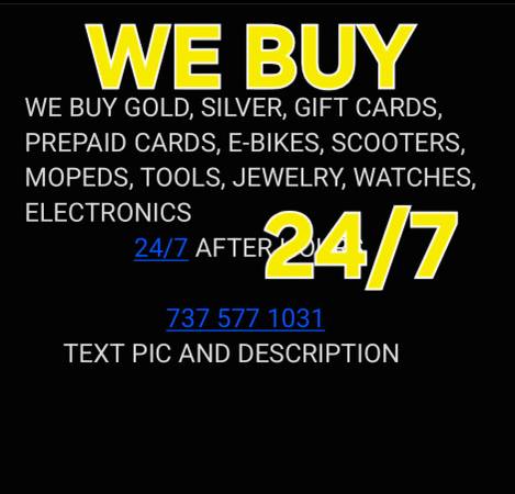 Sell your gold, silver, jewelry, gift cards, ebikes We BUY 24/7 1