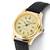 Stauer Metropolitan Watch Men Men's 40mm Gold Tone Date leather 3 thumbnail