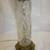 CRYSTAL Glass Brass Lamp Flower Cuts Crystal Finial Filigree ANTIQUE 7 thumbnail