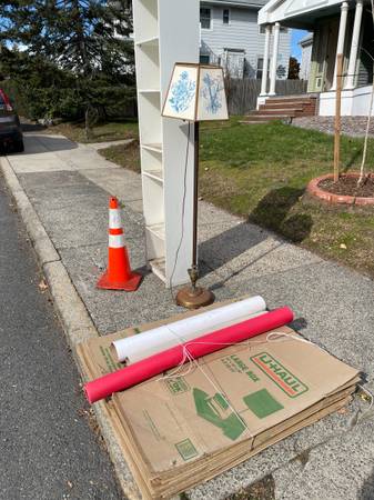 Moving boxes and some packing paper 1
