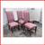 Loggia Showroom Custom Design Red Diamond Patterned + Nailhead Dining 3 thumbnail