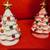 LIT CERAMIC CHRISTMAS TREE ORNAMENTS (Set of WHITE/GREEN/PINK) 13 thumbnail