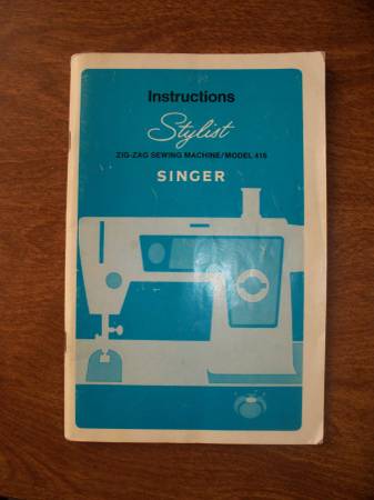 Original Manual for Vintage Singer Stylist 416 Sewing Machine 1