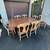 Solid wood dining table with 7 chairs 2 thumbnail