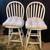 Bar Stools Set of TWO with new cushions ALL WOOD 3 thumbnail