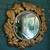 35" Gold leaf round Beveled mirror 2 thumbnail