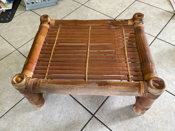 Elephant Bamboo Footstool 1