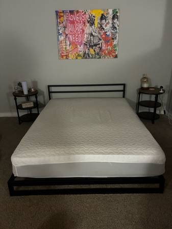 Modern Metal Queen Bed Frame – Perfect Condition! 1