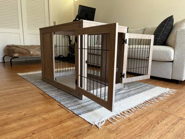 Dog crate end table 1