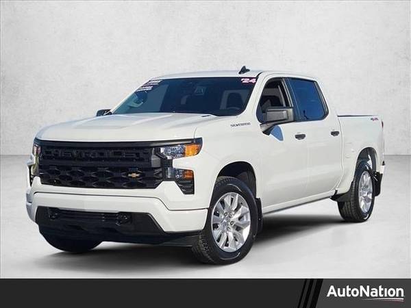 2024 Chevrolet Silverado 1500 Custom 4x4 4WD Chevy Truck Crew cab AUTONATION 1
