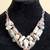 Zebra Stone and Garnet Gemstones in Silver Collar Necklace 1 thumbnail