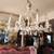 Vintage French 10 light Chrystal Glass & Brass Chandelier 25" 2 thumbnail