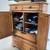 Queen bed, wardrobe, nightstand, half round end table 3 thumbnail