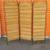 Early Vintage SHOW HOME Heavy Wrought Iron & Rattan 3 Panel Screen 1 thumbnail