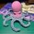 Crocheted Pink Purple and Blue Octopus plushie 1 thumbnail