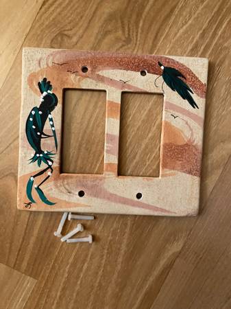 6 Ceramic Electrical Kokopella Southwest Plate Covers 1