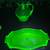 Three Pieces of Uranium Glass - Plate - Pitcher  - Tray 4 thumbnail