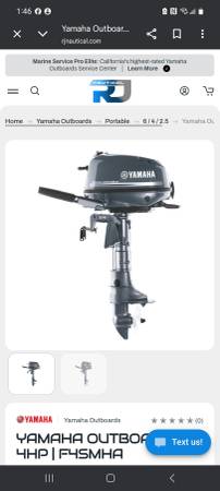Outboard 4 Stroke 4HP.  longshaft Yamaha 1