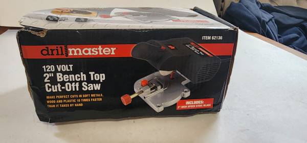 Drill master 2 inch bench top cut off saw with 300 blackout jig 1