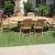 Solid Teak Patio Set-6 Chairs + 95'' Table w/ Butteryfly Leaf 3 thumbnail
