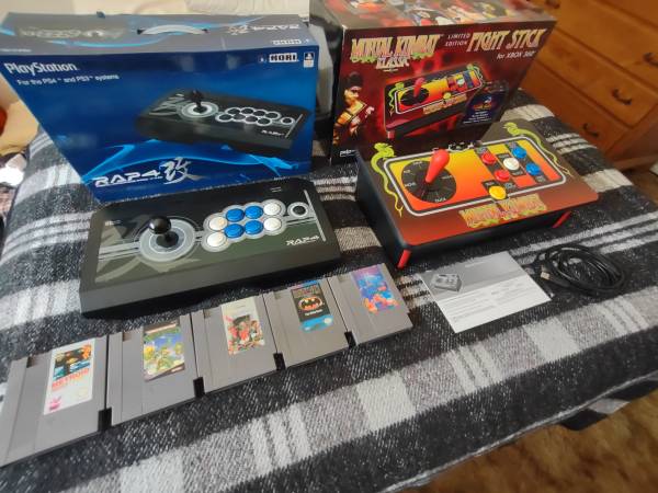 NES games and Arcade Sticks 1