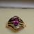 Vintage Natural Rhodolite and Diamond 14K Gold Ring 6 thumbnail
