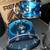 1970s blue three piece Ludwig Vistalite drum set 1 thumbnail