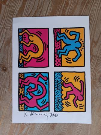 Keith Haring Print -"Pop Shop" Collection - 12.75" x 17.5" 1