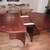 Mahogany dining table and hutch 2 thumbnail
