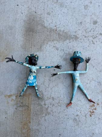 Robert Shields style mixed media figures 1